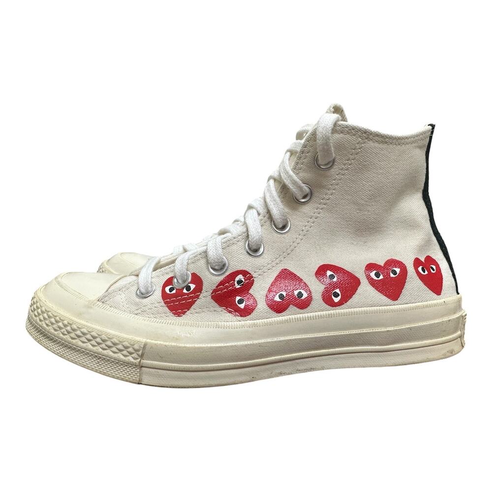 Unisex COMME DES GARÇONS PLAY x CONVERSE All Star High Tops Multi Heart M 5/W 7